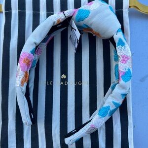 Lele Sadoughi Knotted Floral Bouquet Embroidered Statement Headband::NWT::